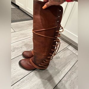 Freebird Coal Boots. Size 8. Color is Cognac.